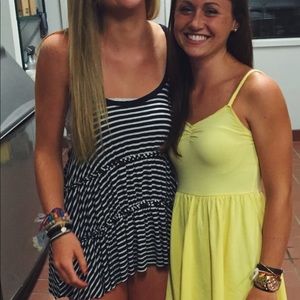 Free People Blue/White Striped Tank Top